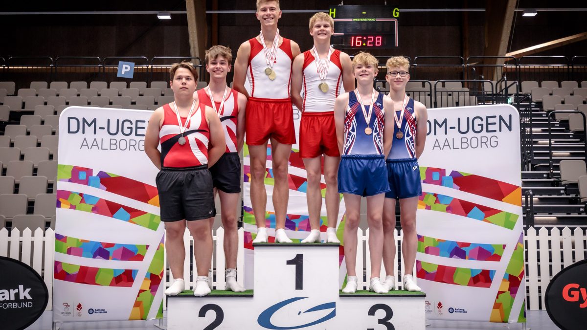 Peter Sørensen (Greve Gymnastik og Trampolin) og Valdemar Risak Johansen (IK Skovbakken